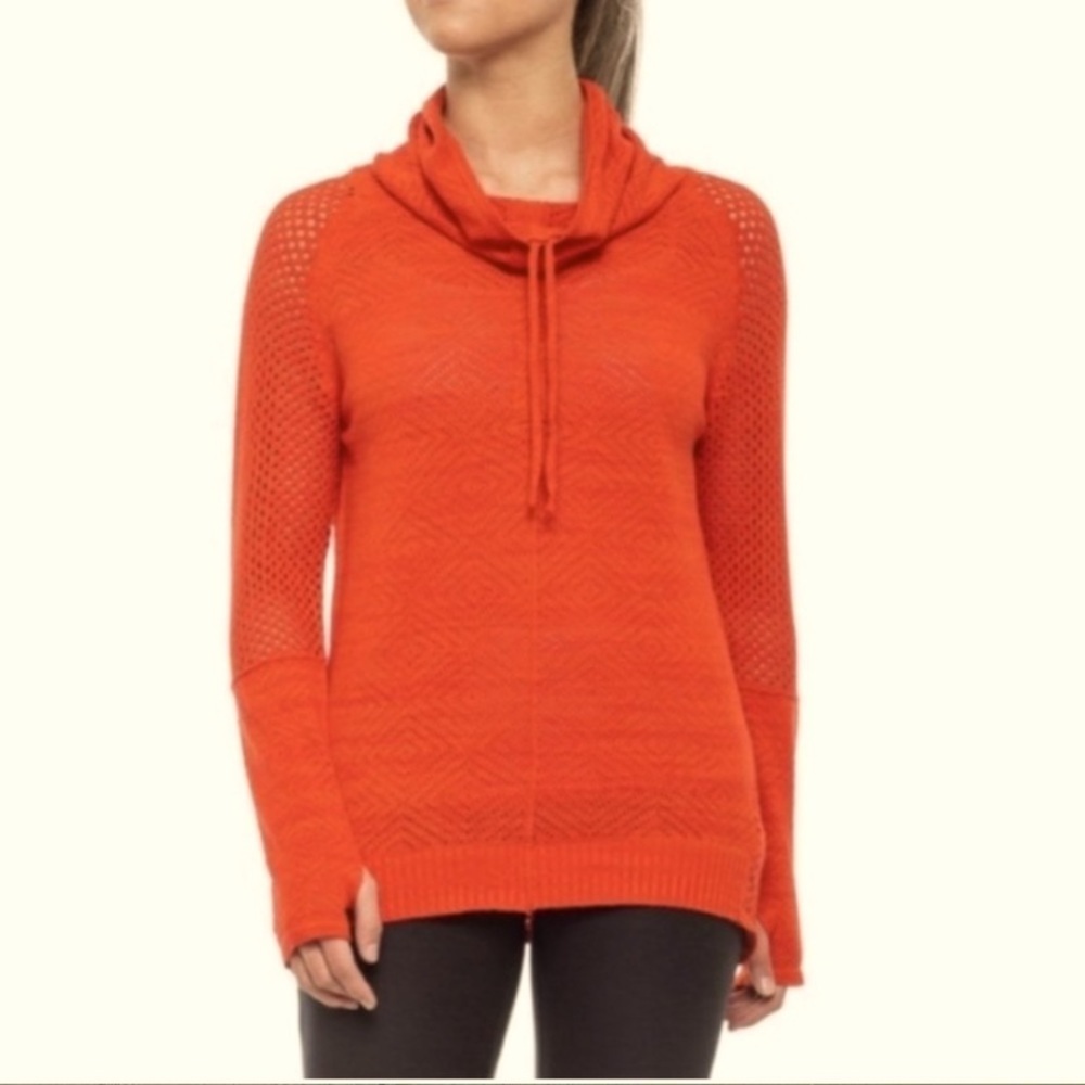 Prana Cedar Orange Pullover Sweater size S